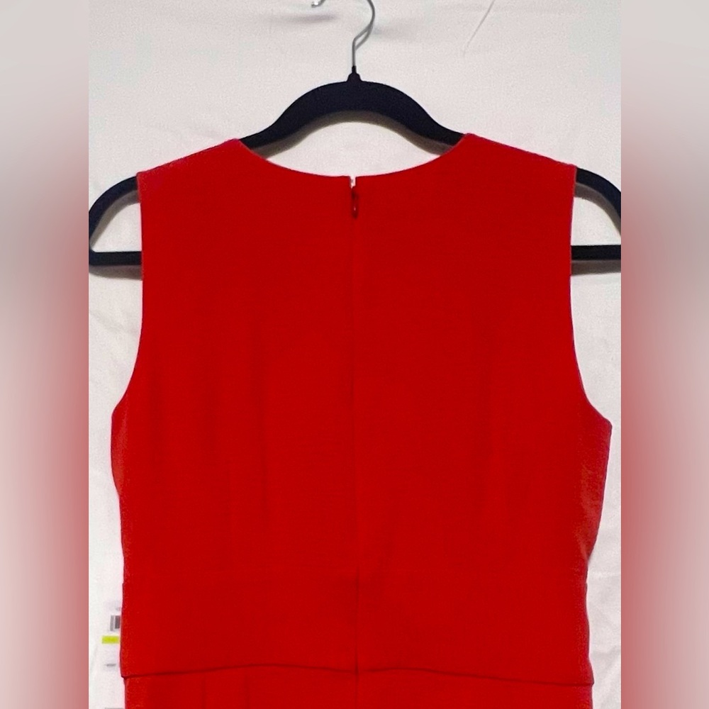 NWT Calvin Klein Sleeveless Jumpsuit Vivid Orange Wide Leg Office Formal Spring - Picture 9 of 12